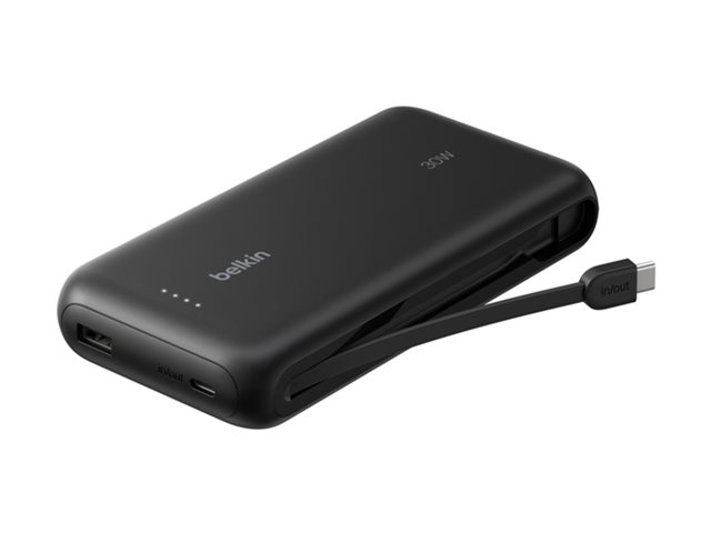 20k 30w PD Power bank with integrated cable