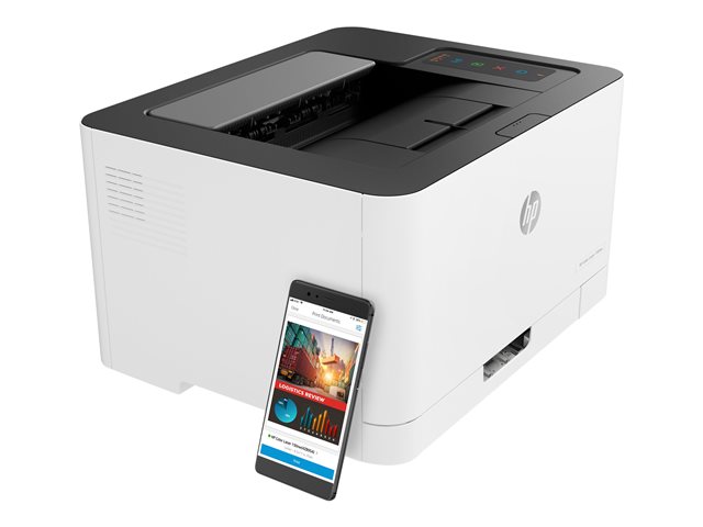 HP Color Laser 150nw - Printer - colour - laser - A4/Legal - 600 x 600 dpi 4 ppm (colour) - up to 18 ppm - capacity: 150 sheets - USB 2.0, LAN, Wi-Fi(n)