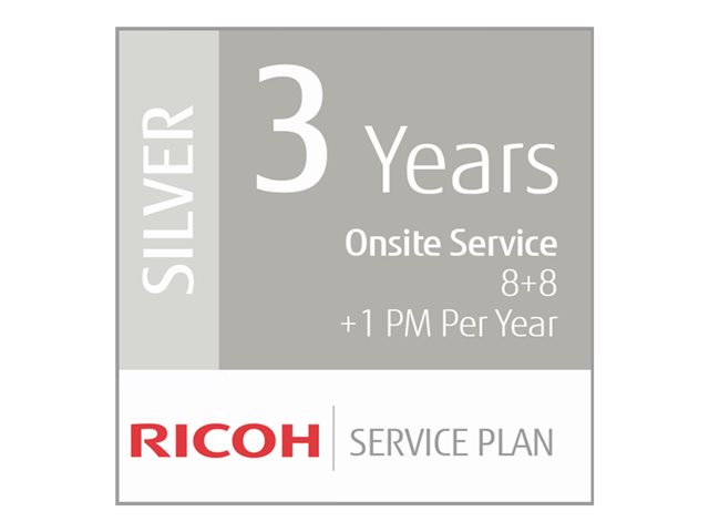 Ricoh Scanner Service Program 3 Year Silver Service Plan for Fujitsu Low-Volume Production Scanners - Extended service agreement (extension) - parts and labour - 3 years - on-site - 8x5 - response time: 8 h - repair time: 8 hours - for fi-7600, 7700, 7700S