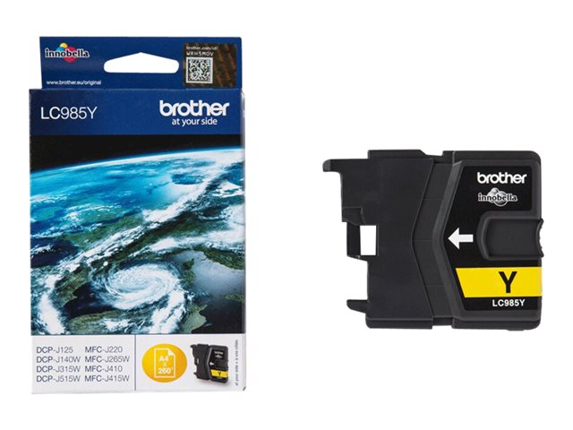 Brother LC985Y - Yellow - original - ink cartridge - for Brother DCP-J125, DCP-J140, DCP-J315, DCP-J515, MFC-J220, MFC-J265, MFC-J410, MFC-J415