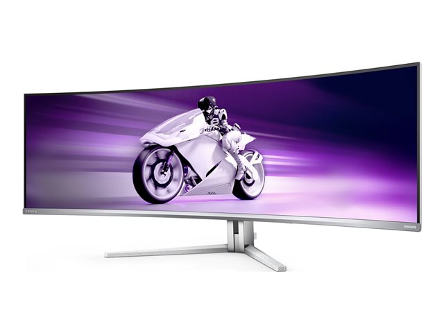 Philips Evnia 8000 49M2C8900 - OLED monitor - gaming - curved - 49\" (48.9\" viewable) - 5120 x 1440 Dual Quad HD @ 240 Hz - 1000 cd/m² - 15000000:1 - DisplayHDR 400 True Black - 0.03 ms - 2xHDMI, DisplayPort, USB-C - speakers - textured white