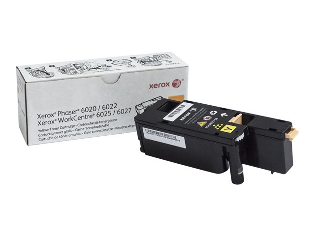 Xerox WorkCentre 6027 - Yellow - original - toner cartridge - for Phaser 6020V_BI, 6022/NI, 6022V_NI, WorkCentre 6025V_BI, 6027/NI, 6027V_NI