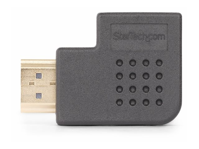 StarTech.com Right Angle HDMI 2.0 Adapter, 90-Degree HDMI Port Saver, M/F - High Speed - HDMI adapter - HDMI male to HDMI female right-angled - black - 4K60Hz support, bi-directional, passive