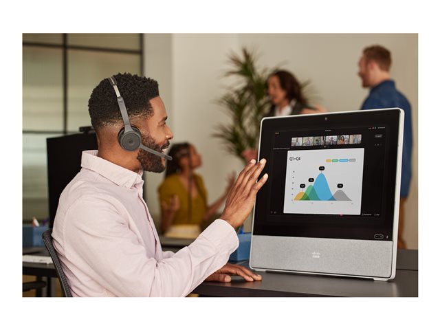 Cisco Headset 721 - Headset - on-ear - Bluetooth - wireless - carbon black - Cisco Webex Certified