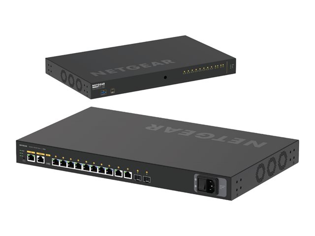 NETGEAR AV Line M4250-10G2XF-PoE++ - Switch - L3 - Managed - 10 x 10/100/1000 (8 PoE++) + 2 x 10 Gigabit SFP+ - side to side airflow - rack-mountable - PoE++ (720 W)