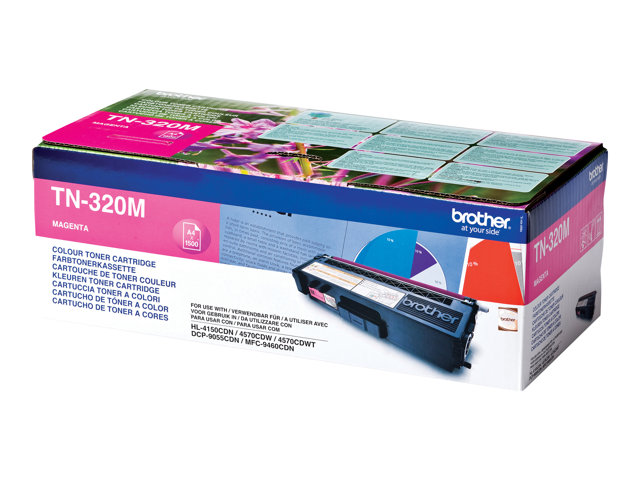 Brother TN320M - Magenta - original - toner cartridge - for Brother DCP-9055, DCP-9270, HL-4140, HL-4150, HL-4570, MFC-9460, MFC-9465, MFC-9970