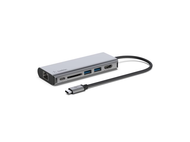 Belkin CONNECT USB-C 6-in-1 Multiport Adapter - Docking station - USB-C - HDMI - 1GbE