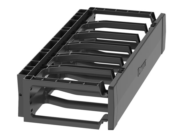 Panduit PatchRunner 2 Single Sided Manager - Rack cable management panel (horizontal) - black - 2U - 19\" - for P/N: PE2VD10, PE2VD1096, PE2VD12, PE2VFD06, PE2VFD08, PE2VFD0896, PE2VFD12, PR2VSD0679