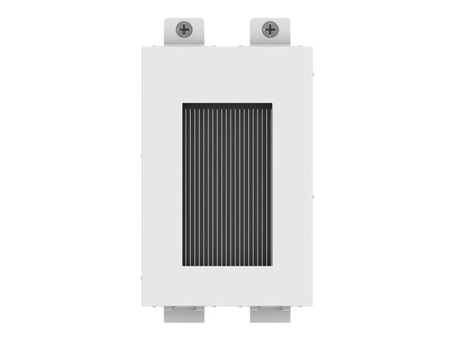 VISION Techconnect Modular AV Faceplate - LIFETIME WARRANTY - brush module - simple double-width module with hole for pulling cables out - brushes cover 42 x 22 mm / 1.7 x 0.9\" aperture - fixes into Techconnect surrounds - plastic - white