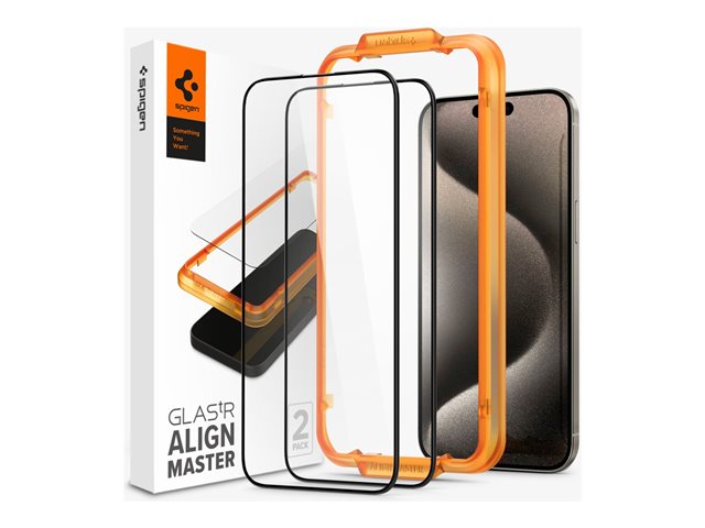 Spigen iPhone 15 Pro Max Glas.tR AlignMaster FC Black (2P)