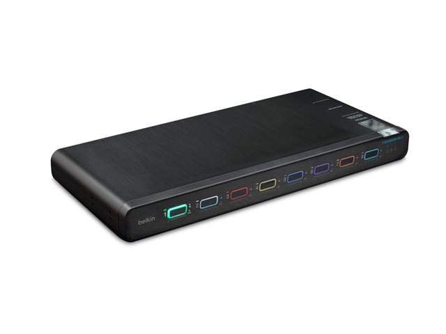 Belkin Universal Secure - 2nd Generation - KVM / audio switch - 8 x KVM / audio - 1 local user - desktop, rack-mountable - TAA Compliant