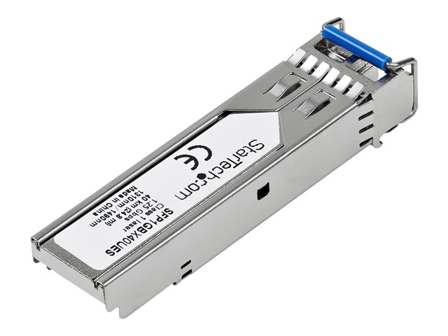 StarTech.com Dell EMC SFP-1G-BX40-U Compatible SFP Module, 1000BASE-BX-U, 1 Gigabit Ethernet Bi-Directional (BiDi) Fiber Single Strand SFP, LC 40km, Mini GBIC Transceiver Module, Upstream - Lifetime Warranty (SFP1GBX40UES) - SFP (mini-GBIC) transceiver module (equivalent to: Dell EMC SFP-1G-BX40-U) - GigE - 1000Base-BX40-U - LC single-mode - up to 40 km - 1310 (TX) / 1490 (RX) nm