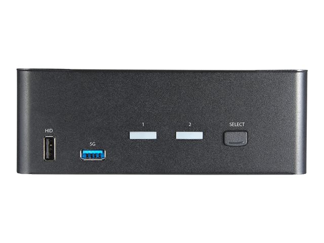 StarTech.com 2 Port Dual Monitor HDMI KVM Switch, 4K 60Hz Ultra HD HDR, Desktop 4K HDMI 2.0 KVM Switch with 2 Port USB 3.0 Hub (5Gbps) & 4x USB 2.0 HID Port, Audio, Hotkey Switching, TAA - KVM with Fast Switching - KVM / audio switch - 2 x KVM / audio - desktop - TAA Compliant
