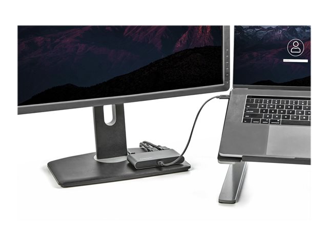 StarTech.com Thunderbolt 3 Mini Dock - Portable Dual Monitor w/ DP 4K 60Hz - 2X USB-A Hub (3.2/2.0), GbE - 28cm Cable - TB3 Multiport Adapter - Mac/Windows- Upgraded Version of TB3DKM2DP (TB3DKMDPL) - Docking station - Thunderbolt 3 - 2 x DP - 1GbE