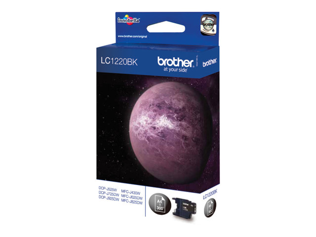 Brother LC1220BK - Black - original - ink cartridge - for Brother DCP-J525W, DCP-J725DW, DCP-J925DW, MyMio MFC-J825N