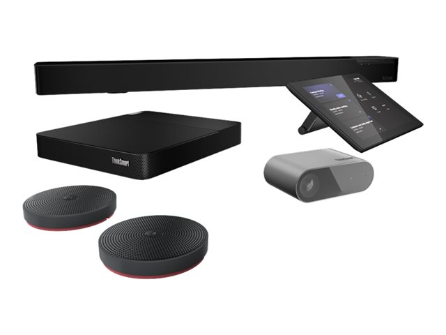 Lenovo ThinkSmart Core - Full Room Kit - videoconferentiekit - met 3 jaar Lenovo Premier-ondersteuning + eerste jaar onderhoud - gecertificeerd voor Microsoft Teams Rooms - zwart
