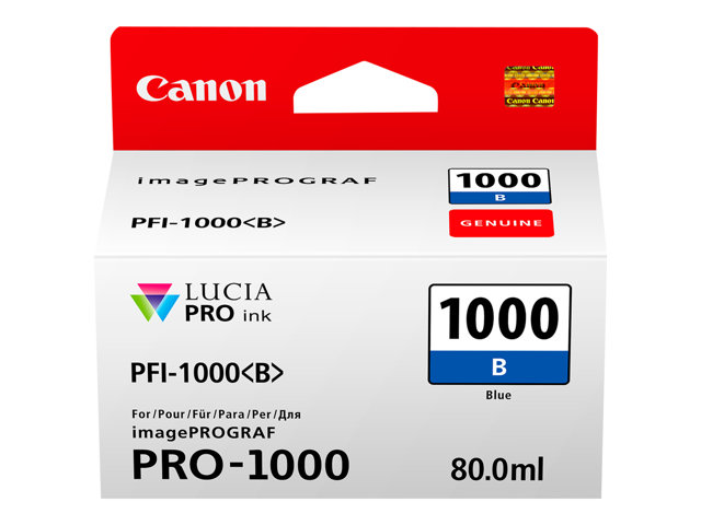 Canon PFI-1000 B - 80 ml - blue - original - ink tank - for imagePROGRAF PRO-1000