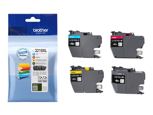 Brother LC3219XL Value Pack - 4-pack - XL - black, yellow, cyan, magenta - original - ink cartridge - for Brother MFC-J5330, J5335, J5730, J5930, J6530, J6935, Business Smart Pro MFC-J6930