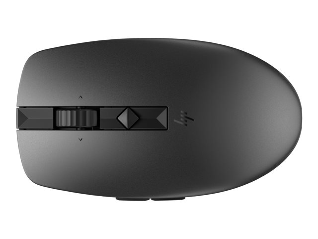 HP 710 - Mouse - rechargeable - 7 buttons - wireless - Bluetooth 5.3, 2.4 GHz - USB wireless receiver - black