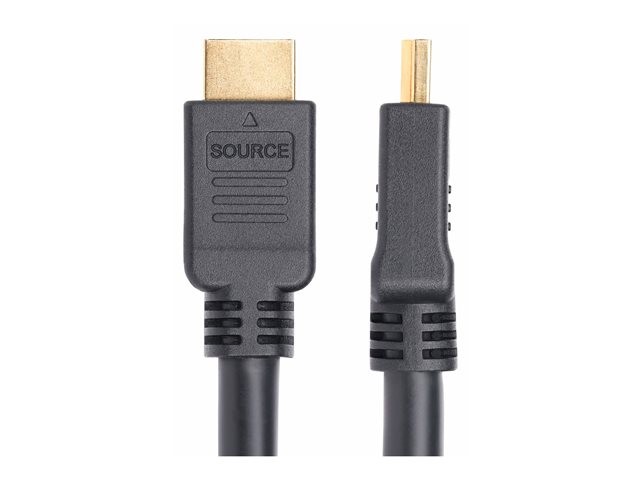 StarTech.com 10m Active HDMI 2.0 Cable, CMP, Plenum Rated, 4K 60Hz - High Speed - HDMI cable - HDMI male to HDMI male - 10 m - shielded - black - 4K60Hz support, HDR10 support, active, Unidirectional
