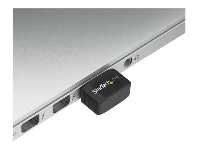 StarTech.com Wireless USB WiFi Adapter - Dual Band AC600 Wireless Dongle - 2.4GHz / 5GHz - 802.11ac Wi-Fi Laptop Adapter (USB433ACD1X1) - Network adapter - USB 2.0 - Wi-Fi 5 - black