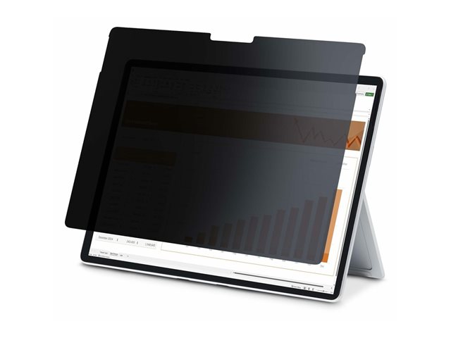 StarTech.com 4-Way 12.3in Surface Pro 4/5/6/7/7+ Privacy Screen Filter, Portrait/Landscape, Touch-Enabled, +/- 30 Deg. View, Blue Light Reduction, Matte Finish - Notebook privacy filter (horizontal) - adhesive - 12.3\" - black