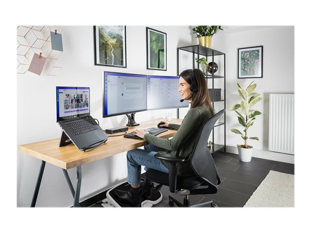 Kensington SmartFit One-Touch Height Adjustable Dual Monitor Arm - Mounting kit - adjustable arm - for 2 monitors - aluminium, plastic, steel - screen size: 13\"-34\" - C-clamp, grommet, desk-mountable