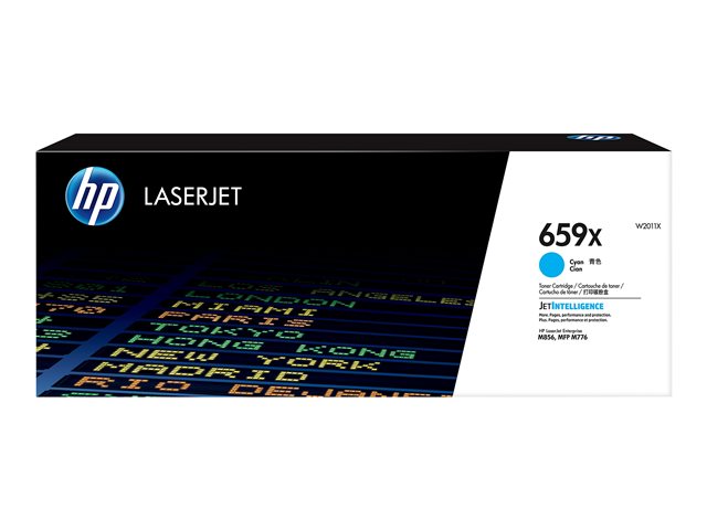 HP 659X - Cyan - original - LaserJet - toner cartridge (W2011X) - for Color LaserJet Enterprise M856, MFP M776, LaserJet Enterprise Flow MFP M776