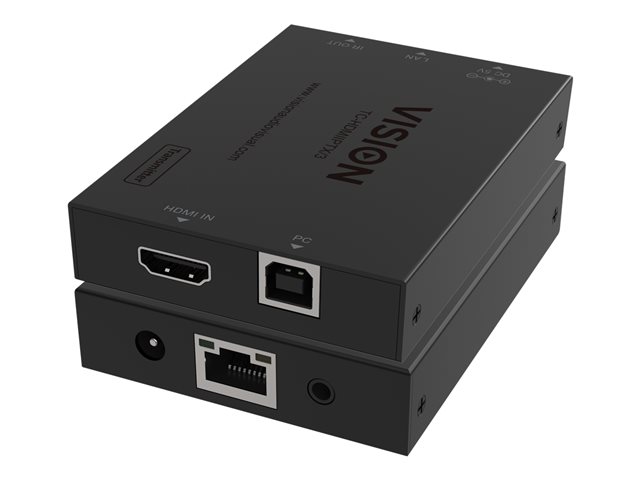 VISION HDMI-over-IP Transmitter - LIFETIME WARRANTY - transmitter only, receiver needs to be purchased separately - Transmits HDMI One-to-One or One-to-Many - Transmits USB 1.1 - Plug and play - IR pass-though - Maximum resolution HD 1920x1200@60Hz -