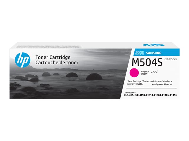 Samsung CLT-M504S - Magenta - original - toner cartridge (SU292A) - for Samsung CLP-415, CLX-4195, MultiXpress SL-C1453, C1454, Xpress SL-C1404, C1810, C1860