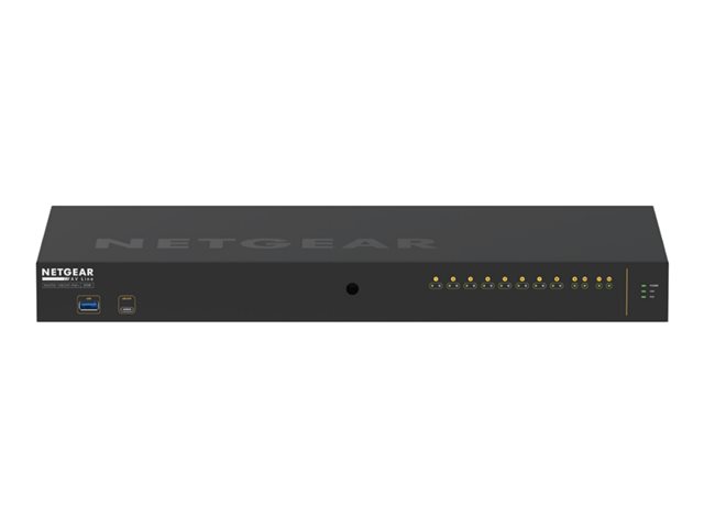 NETGEAR AV Line M4250-10G2XF-PoE+ - Switch - L3 - Managed - 10 x 10/100/1000 (8 PoE+) + 2 x 10 Gigabit SFP+ - side to side airflow - rack-mountable - PoE+ (240 W)