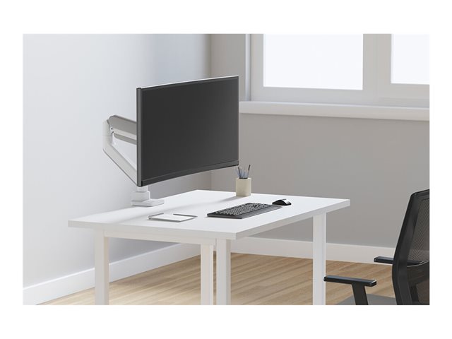 Neomounts DS70PLUS-450WH1 - Mounting kit (desk mounting arm) - full-motion - for curved LCD display - steel - white - screen size: 17\"-49\"