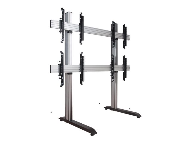 B-TECH System X BT8370-2X2/BS - Stand - for 2x2 video wall - black, silver - screen size: 46\"-60\"