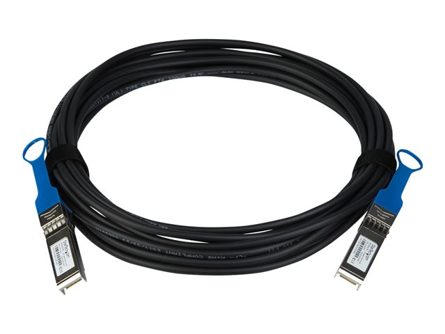 StarTech.com MSA Uncoded Compatible 7m 10G SFP+ to SFP+ Direct Attach Breakout Cable Twinax, 10 GbE SFP+ Copper DAC 10 Gbps Low Power Active Transceiver Module DAC, 10GE Breakout Cable - Lifetime Warranty (SFP10GAC7M) - 10GBase direct attach cable - SFP+ latched to SFP+ latched - 7 m - twinaxial - SFF-8431/SFF-8432 - active - black - for P/N: PEX10GSFP