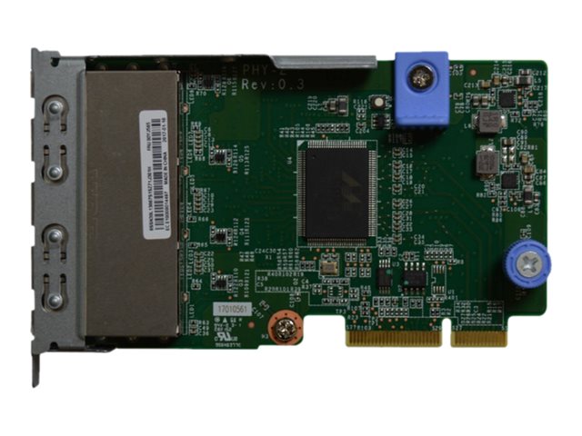 Lenovo ThinkSystem - Network adapter - LAN-on-motherboard (LOM) - Gigabit Ethernet x 4 - for ThinkAgile VX Certified Node 7Y94, 7Z12, ThinkAgile VX7820 Appliance