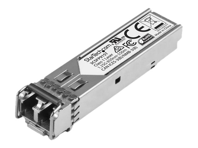 StarTech.com HPE 3CSFP91 Compatible SFP Module, 1000BASE-SX, 1GbE Multi Mode (MMF) Fiber Optic Transceiver, 1GE Gigabit Ethernet SFP, LC Connector, 550m, 850nm, DDM, HPE 3812, 3824, 3848 - Lifetime Warranty (3CSFP91ST) - SFP (mini-GBIC) transceiver module (equivalent to: HP 3CSFP91) - 1GbE - 1000Base-SX - LC multi-mode - up to 550 m - 850 nm