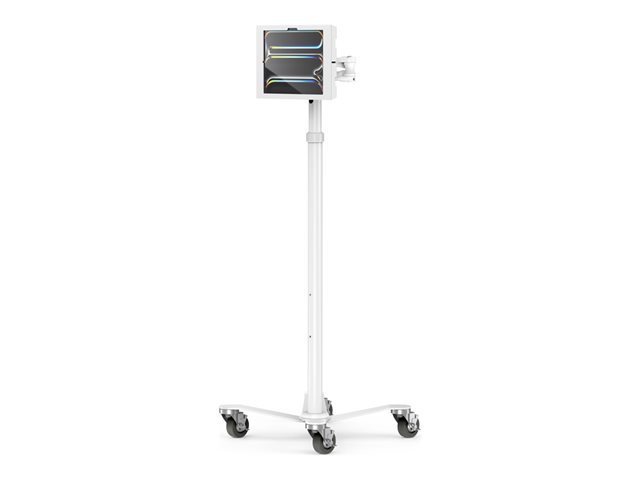 Compulocks iPad Pro M4 13\" (2024), Apex Enclosure Rolling Cart - Rise Freedom Extended - Mounting kit (enclosure, cart stand) - for tablet - lockable - medical - high-grade aluminium - white - screen size: 13\" - wall-mountable - for Apple 13-inch iPad Pro (M4)