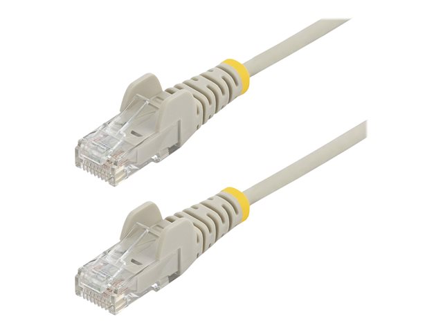 StarTech.com 2.5m Slim LSZH CAT6 Ethernet Cable, 10 Gigabit Snagless RJ45 100W PoE Patch Cord, CAT 6 10GbE UTP Network Cable w/Strain Relief, Grey, Fluke Tested/ETL, Low Smoke Zero Halogen - Category 6 - 28AWG (N6PAT250CMGRS) - Patch cable - RJ-45 (M) to RJ-45 (M) - 2.5 m - CAT 6 - snagless - grey