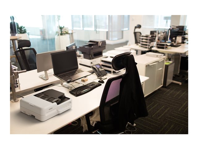 Epson WorkForce DS-1730 - Document scanner - Duplex - 215.9 x 3048 mm - 1200 dpi x 1200 dpi - up to 30 ppm (mono) / up to 30 ppm (colour) - ADF (60 sheets) - up to 3000 scans per day - USB 2.0