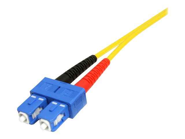 StarTech.com 7m Fiber Optic Cable - Single-Mode Duplex 9/125 - LSZH - LC/SC - OS1 - LC to SC Fiber Patch Cable (SMFIBLCSC7) - Patch cable - SC single-mode (M) to LC single-mode (M) - 7 m - fibre optic - duplex - 9 / 125 micron - OS1 - molded - yellow