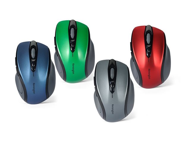 Kensington Pro Fit Mid-Size - Mouse - right-handed - optical - wireless - 2.4 GHz - USB wireless receiver - Ruby Red