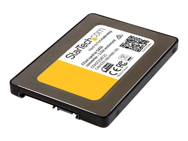 StarTech.com CFast Card to SATA Adapter with 2.5\" Housing - Supports SATA III (6 Gbps) - CFast Memory Card Converter - OS Independent (CFAST2SAT25) - Storage controller - 1 Channel - CFast Card - SATA 6Gb/s - black, silver - for P/N: BRACKET125PT, BRACKET125PTP, BRACKET225PT, BRACKET425F