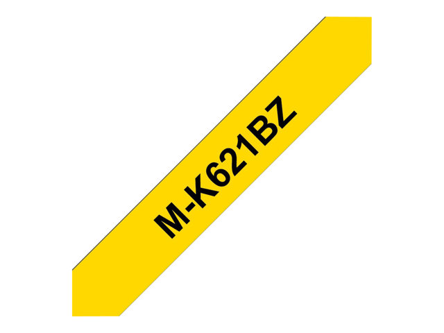 Brother M-K621BZ - Black on yellow - Roll (0.9 cm x 8 m) 1 cassette(s) non-laminated tape - for P-Touch PT-55, PT-65, PT-75, PT-85, PT-90, PT-BB4