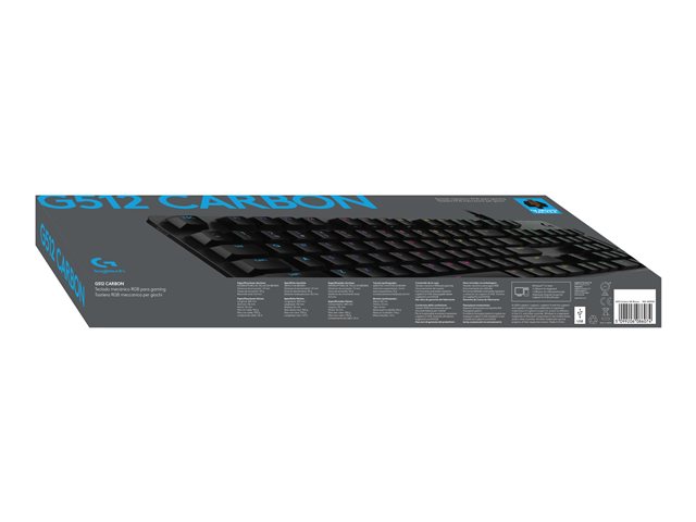Logitech Gaming G512 - Keyboard - backlit - USB - AZERTY - French - key switch: GX Brown Tactile - carbon