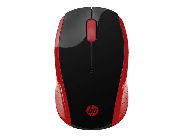 HP 200 - Mouse - right and left-handed - optical - wireless - 2.4 GHz - USB wireless receiver - red - for HP 20, 22, 24, 27, 460, Pavilion 24, 27, 590, 595, TP01, Pavilion Laptop 14, 15