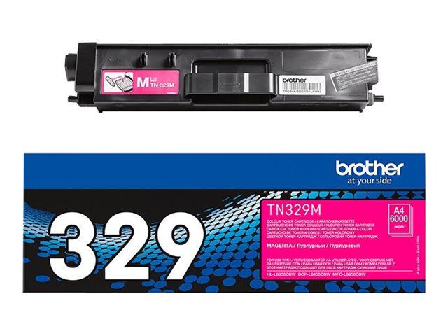Brother TN329M - Magenta - original - toner cartridge - for Brother DCP-L8450CDW, HL-L8350CDW, HL-L8350CDWT, MFC-L8850CDW