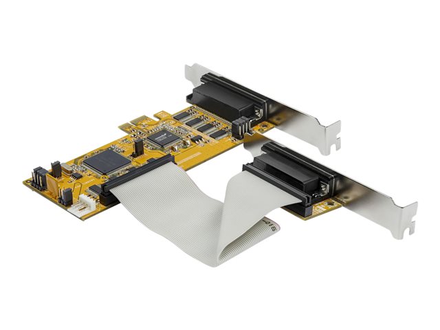 StarTech.com 8-Port PCI Express RS232 Serial Adapter Card, PCIe RS232 Serial Card, 16C1050 UART, Low Profile Serial DB9 Controller/Expansion Card, 15kV ESD Protection, Windows/Linux - Full Profile Bracket Incl - Serial adapter - PCIe low profile - RS
