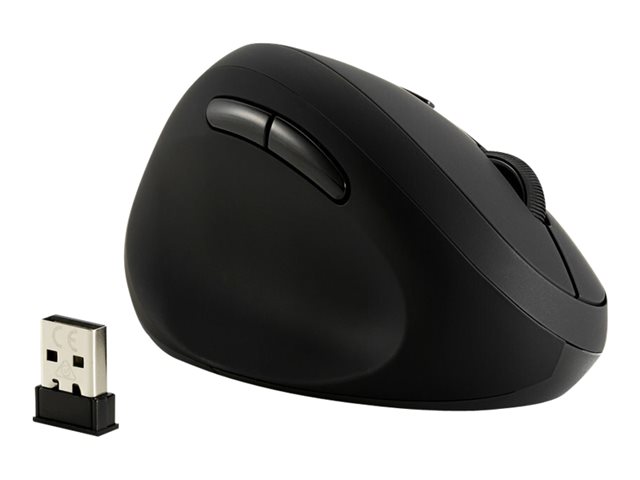 Kensington Pro Fit Ergo Wireless Mouse - Vertical mouse - ergonomic - left-handed - 6 buttons - wireless - 2.4 GHz