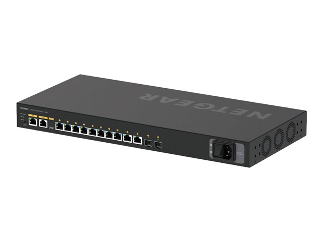 NETGEAR AV Line M4250-10G2XF-PoE+ - Switch - L3 - Managed - 10 x 10/100/1000 (8 PoE+) + 2 x 10 Gigabit SFP+ - side to side airflow - rack-mountable - PoE+ (240 W)