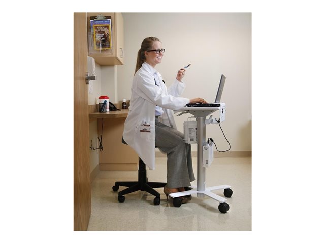 Ergotron StyleView - Cart - light-duty - for notebook / barcode scanner - medical - steel - white, aluminium - screen size: up to 17\"